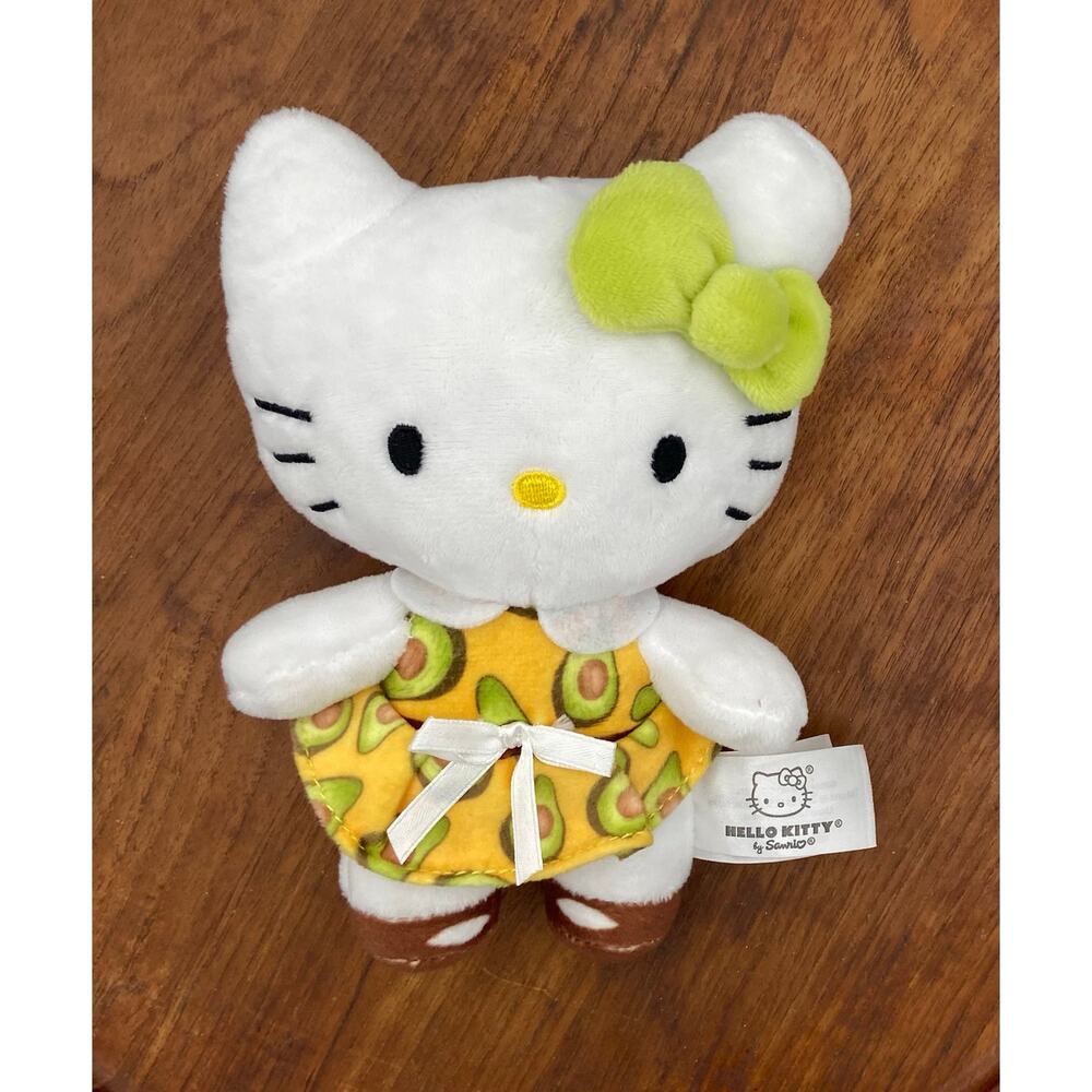 Sanrio Hello Kitty Plush Stuffed Animal Small 7" Avocado Dress Doll Toy
